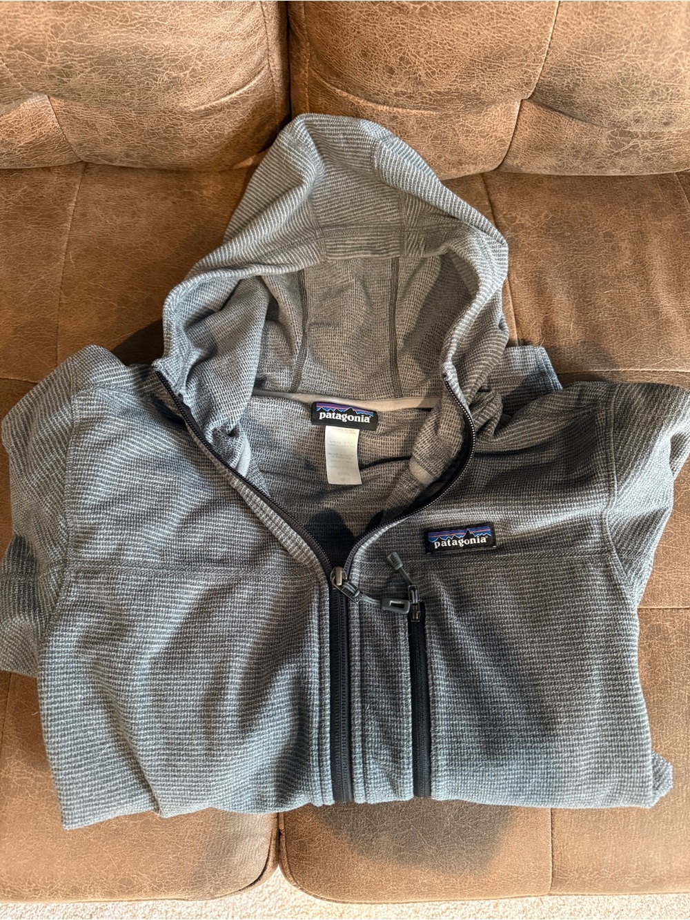 Patagonia Gray Hooded Full-Zip Pullover Jacket